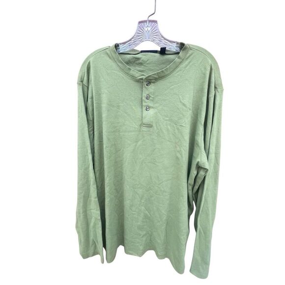 North Creek Traders Men’s Henely Knit Sz L Moss Green NWT - Picture 1 of 7
